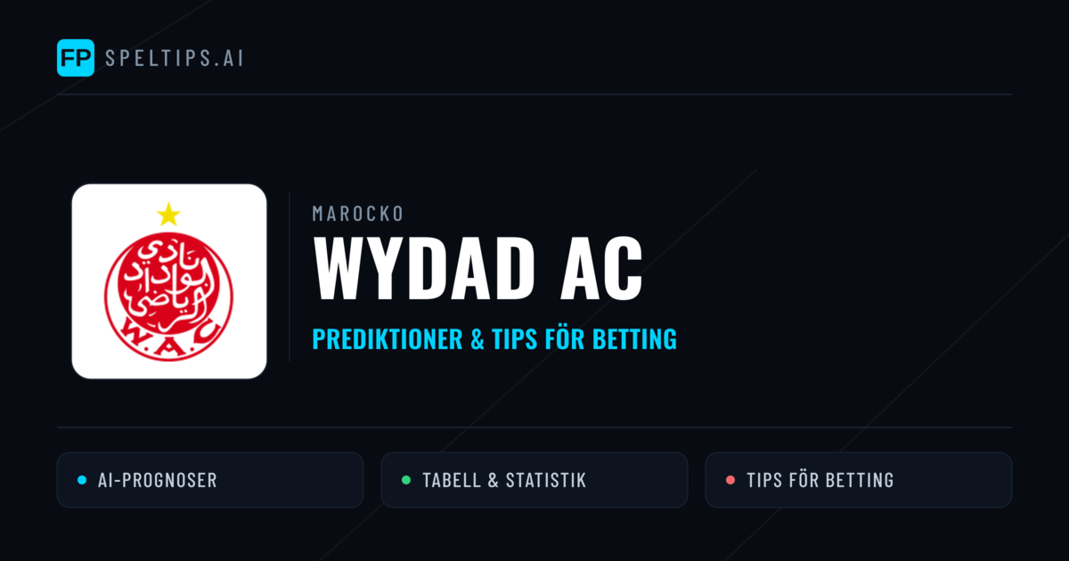 Wydad AC Prognoser & Statistik