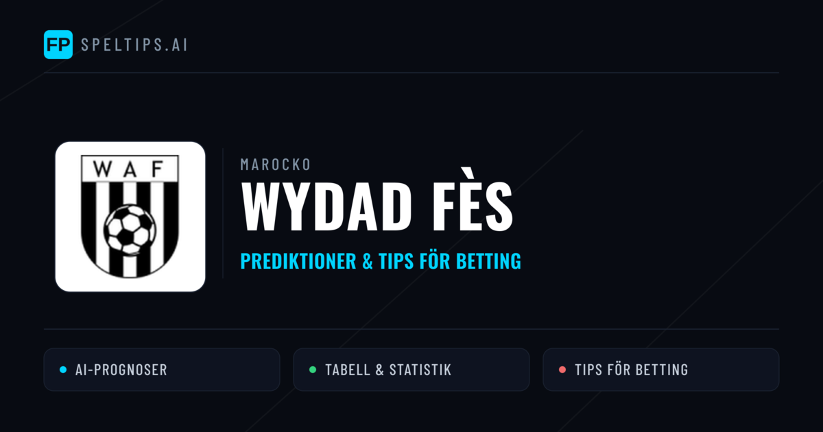 Wydad Fès Prognoser & Statistik