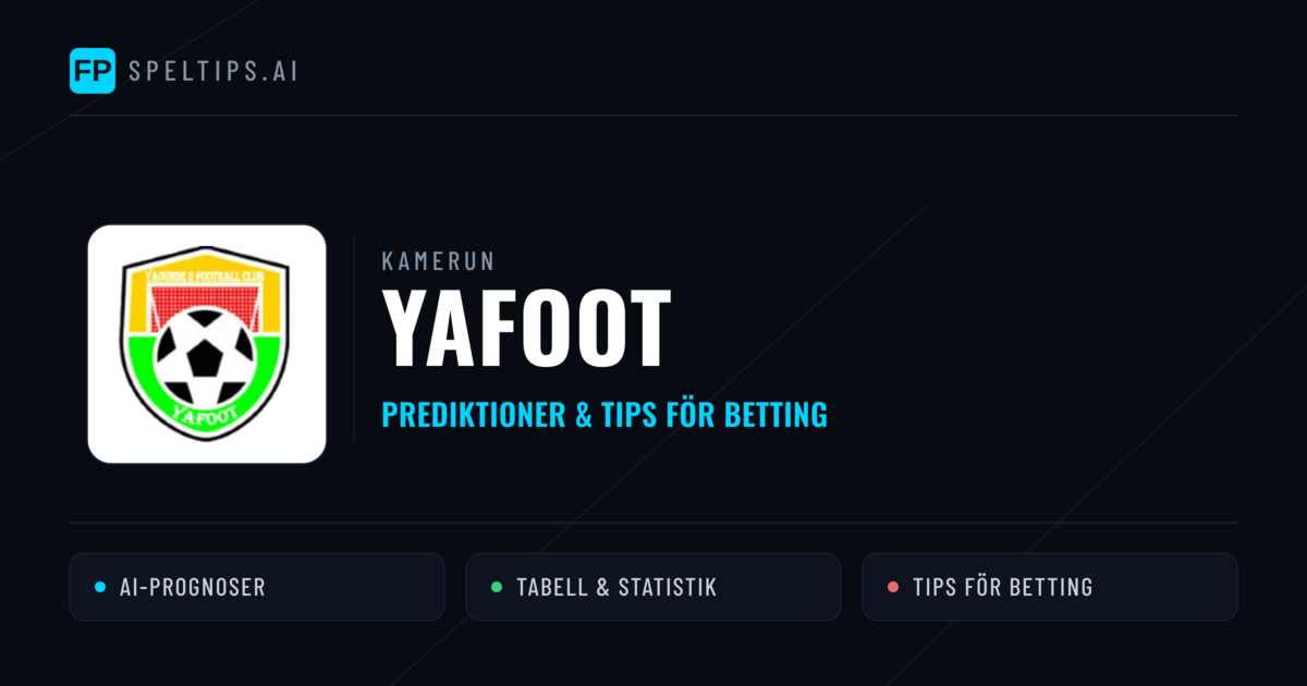 Yafoot Prognoser & Statistik