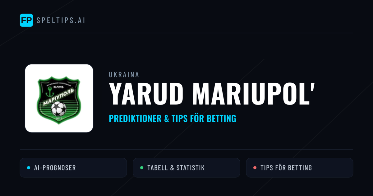 Yarud Mariupol' Prognoser & Statistik