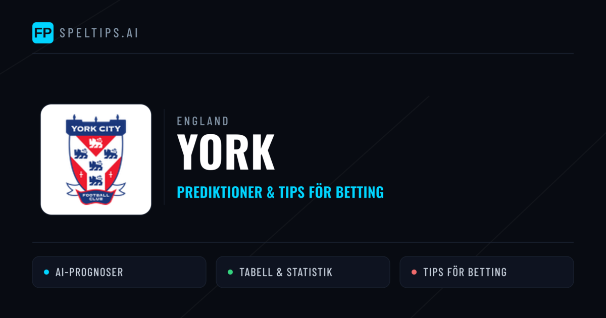 York Prognoser & Statistik