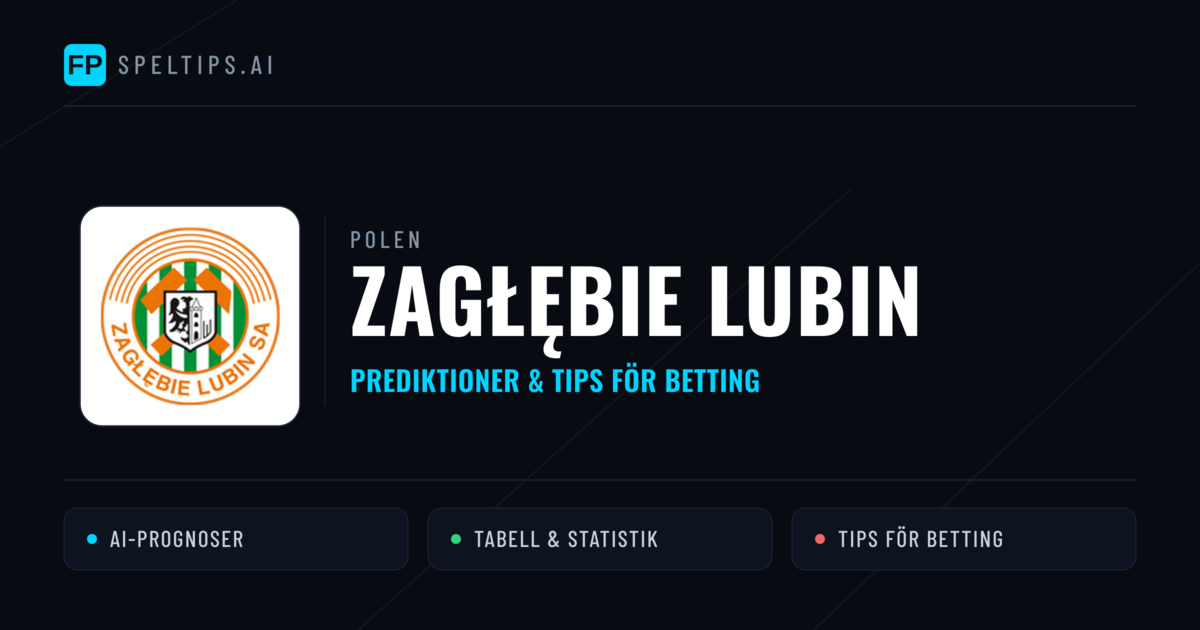 Zagłębie Lubin Prognoser & Statistik