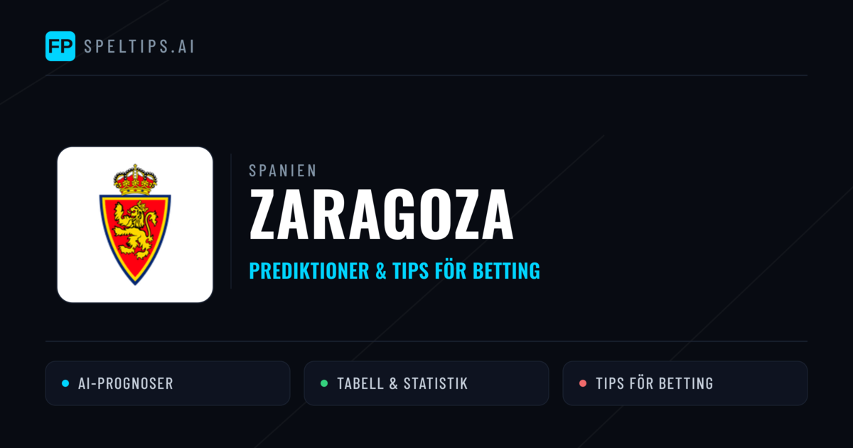 Zaragoza Prognoser & Statistik