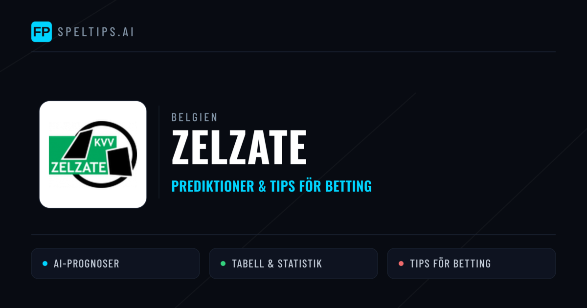 Zelzate Prognoser & Statistik