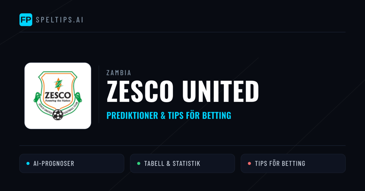 ZESCO United Prognoser & Statistik